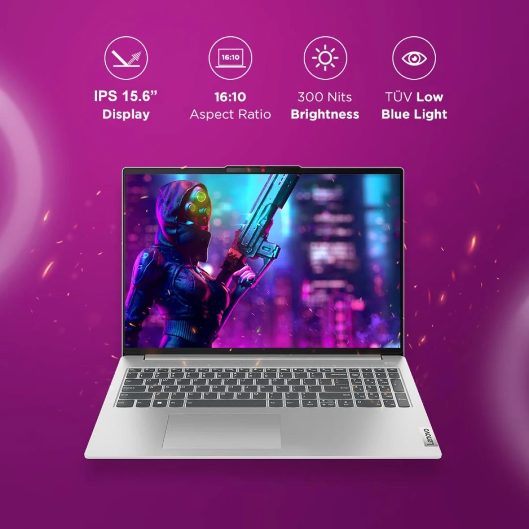 لينوفو لابتوب IdeaPad Slim 3 (2024) الجديد من الجيل الثالث عشر Intel Core i7-13620H عالي الأداء، 16 جيجابايت DDR5، 512 جيجابايت SSD وشاشة 15.6 بوصة FHD IPS - رمادي
