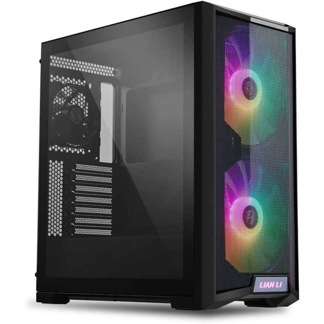 LIAN LI LANCOOL 215 لوحة أمامية شبكية عالية التدفق ARGB مع 3 مراوح PWM - أسود
