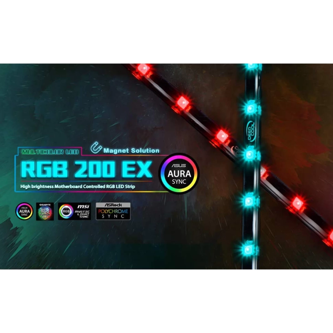 Deepcool RGB 200 EX Colour LED Strip Magnetic Lighting Kit