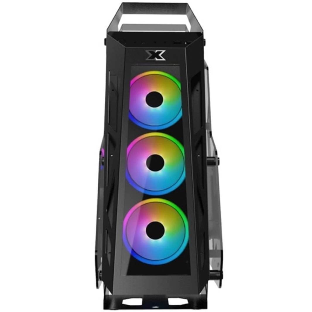 XIGMATEK Zeus (ATX، USB3.0x2، زجاج مقسّى أمامي ويساري ويمين، 5 قطع من مراوح CY120، أمامي × 3 + خلفي × 2)