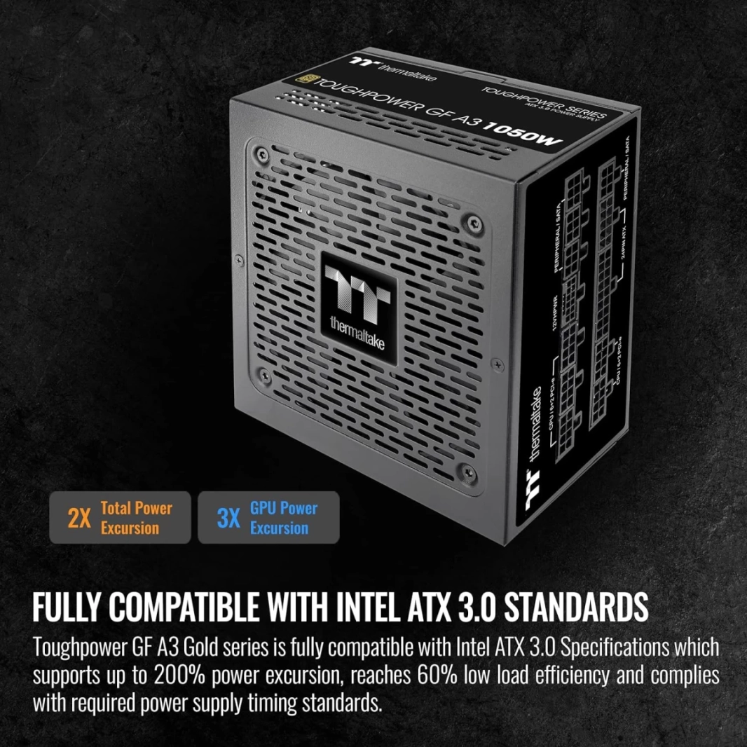 Thermaltake Toughpower GF A3 1050W 80+ Gold Full Modular True 600W 12VHPWR Connectors ATX 3.0 PCI-E 5.0 Premium Edition