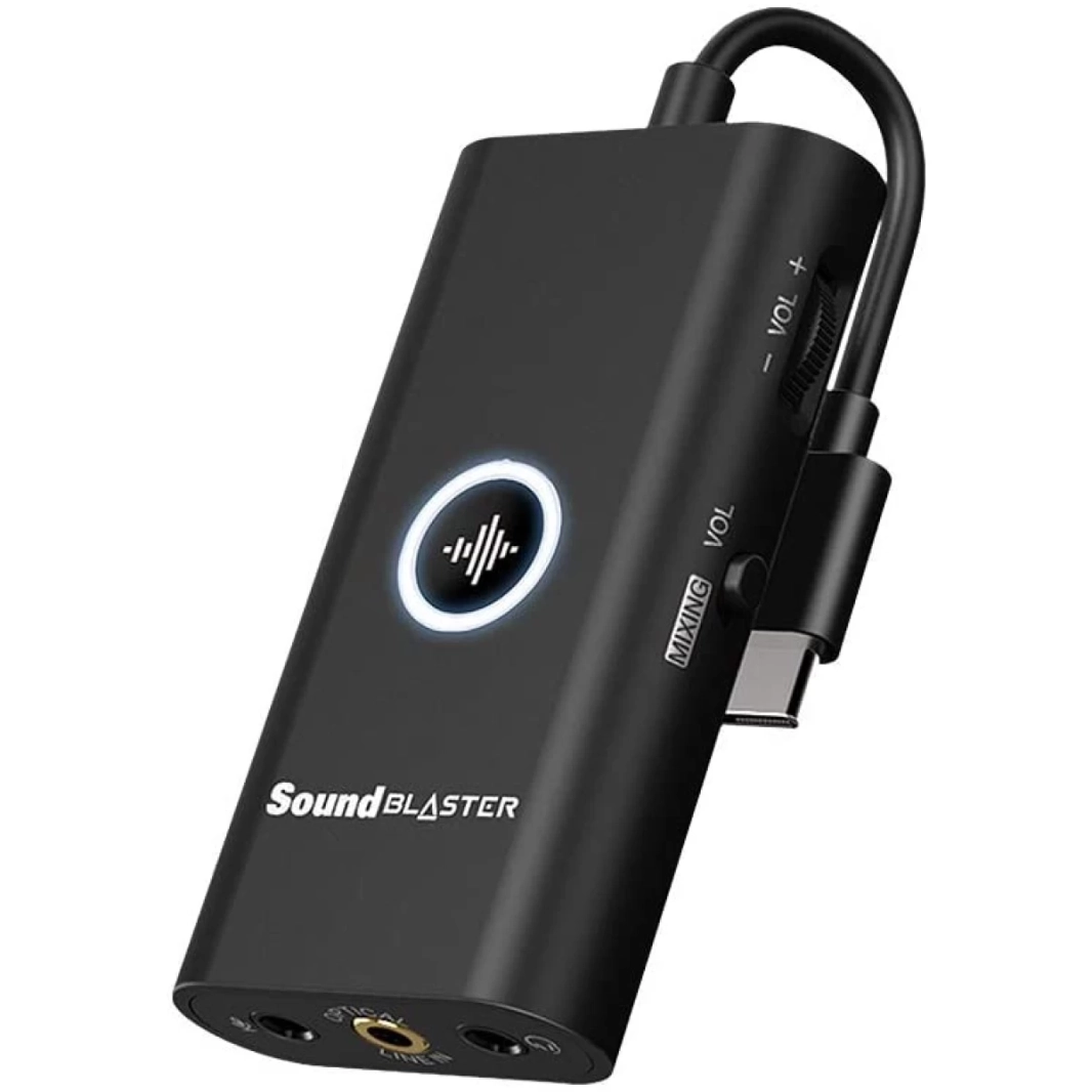 Creative Sound Blaster G3 USB-C External USB DAC & Amp for PS4, Nintendo Switch, Ft. GameVoice Mix (Audio Balance for Game/Chat), Mic/Vol Control and Mobile App Control