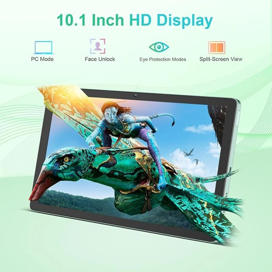 Blackview Tab 80 - 10.1″ HD+ IPS | 4GB RAM | 64GB Storage | Octa-Core| Android 13 / 4G LTE With FREE BT KEYBOARD - Misty Blue