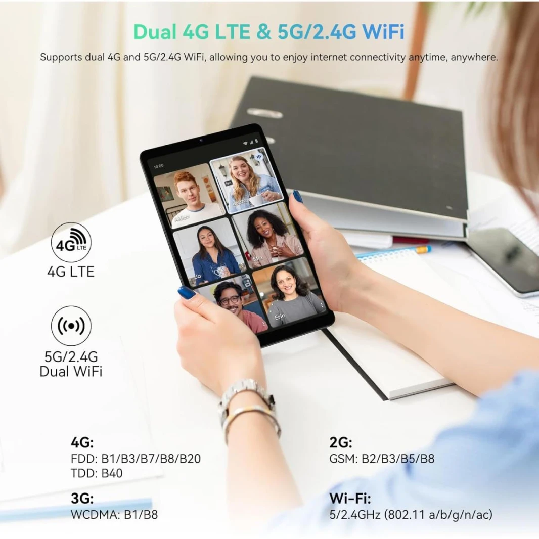 بلاك فيو تاب 60 | 8.68 بوصة Unisoc T606 ثماني النواة | ذاكرة وصول عشوائي 6 جيجابايت + سعة تخزين 128 جيجابايت | بطارية 6050 مللي أمبير في الساعة Widevine L1 تدعم الكمبيوتر اللوحي بنظام أندرويد / 4G LTE