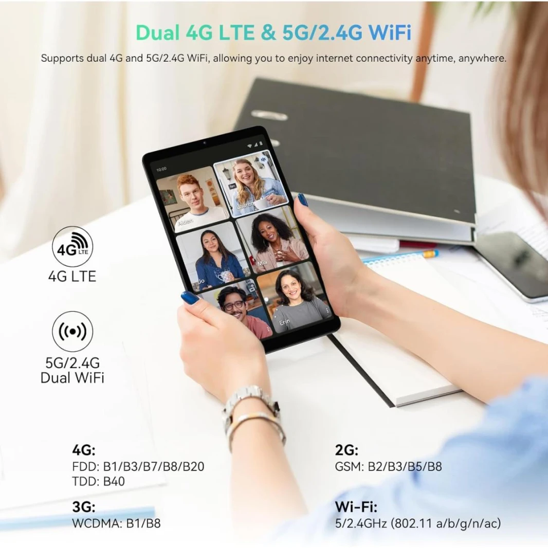 بلاك فيو تاب 60 | 8.68 بوصة Unisoc T606 ثماني النواة | ذاكرة وصول عشوائي 6 جيجابايت + سعة تخزين 128 جيجابايت | بطارية 6050 مللي أمبير في الساعة Widevine L1 تدعم الكمبيوتر اللوحي بنظام أندرويد / 4G LTE