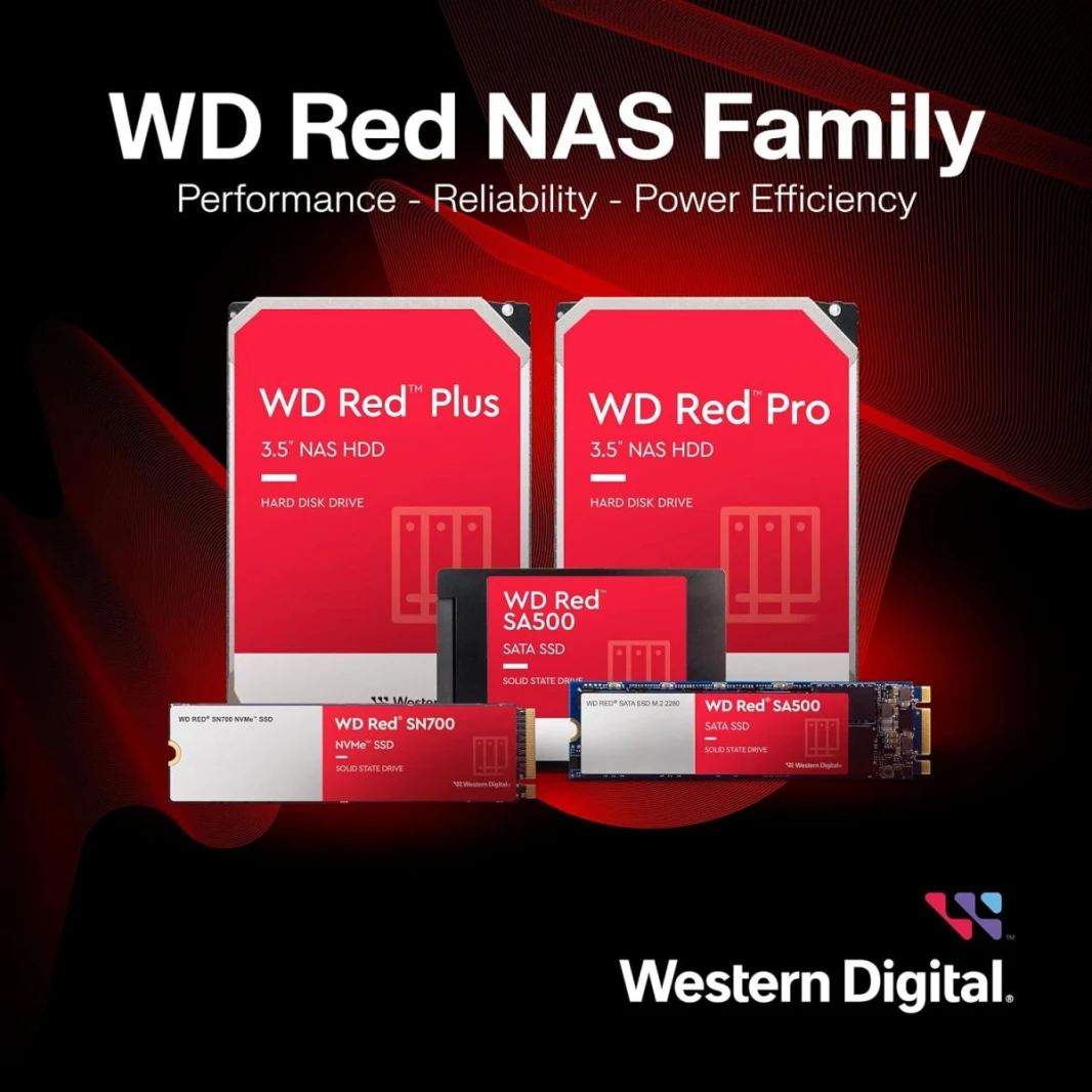 Western Digital 2TB WD Red Plus NAS Internal Hard Drive HDD - 5400 RPM, SATA 6 Gb/s, CMR, 64 MB Cache, 3.5" -WD20EFPX