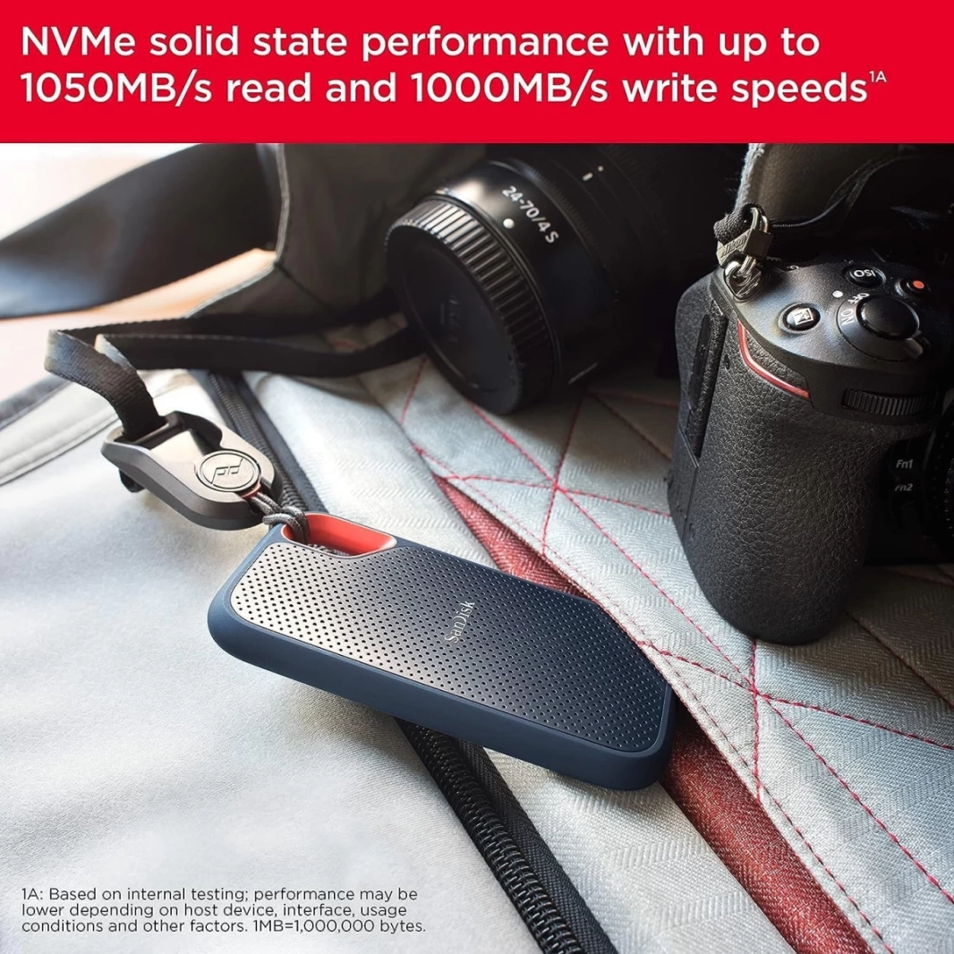 SanDisk 4TB Extreme Portable SSD Up to 1050MB/s USB-C USB 3.2 Gen 2 IP65 Water & Dust Resistance Updated Firmware External Solid State Drive