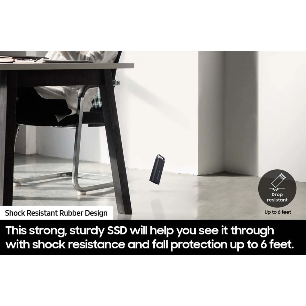 SAMSUNG T5 EVO 2TB Portable External SSD USB 3.2 Gen 1 Seq. Read Speeds Up to 460MB/s For Gaming & Content Creation - Black