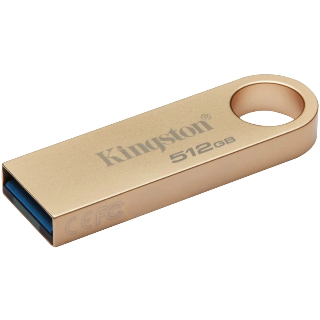 محرك أقراص فلاش USB Kingston DataTraveler SE9 G3 بسعة 512 جيجابايت ومنفذ USB 3.2 من الجيل الأول بسرعة تصل إلى 220 ميجابايت/ثانية وهيكل معدني ممتاز