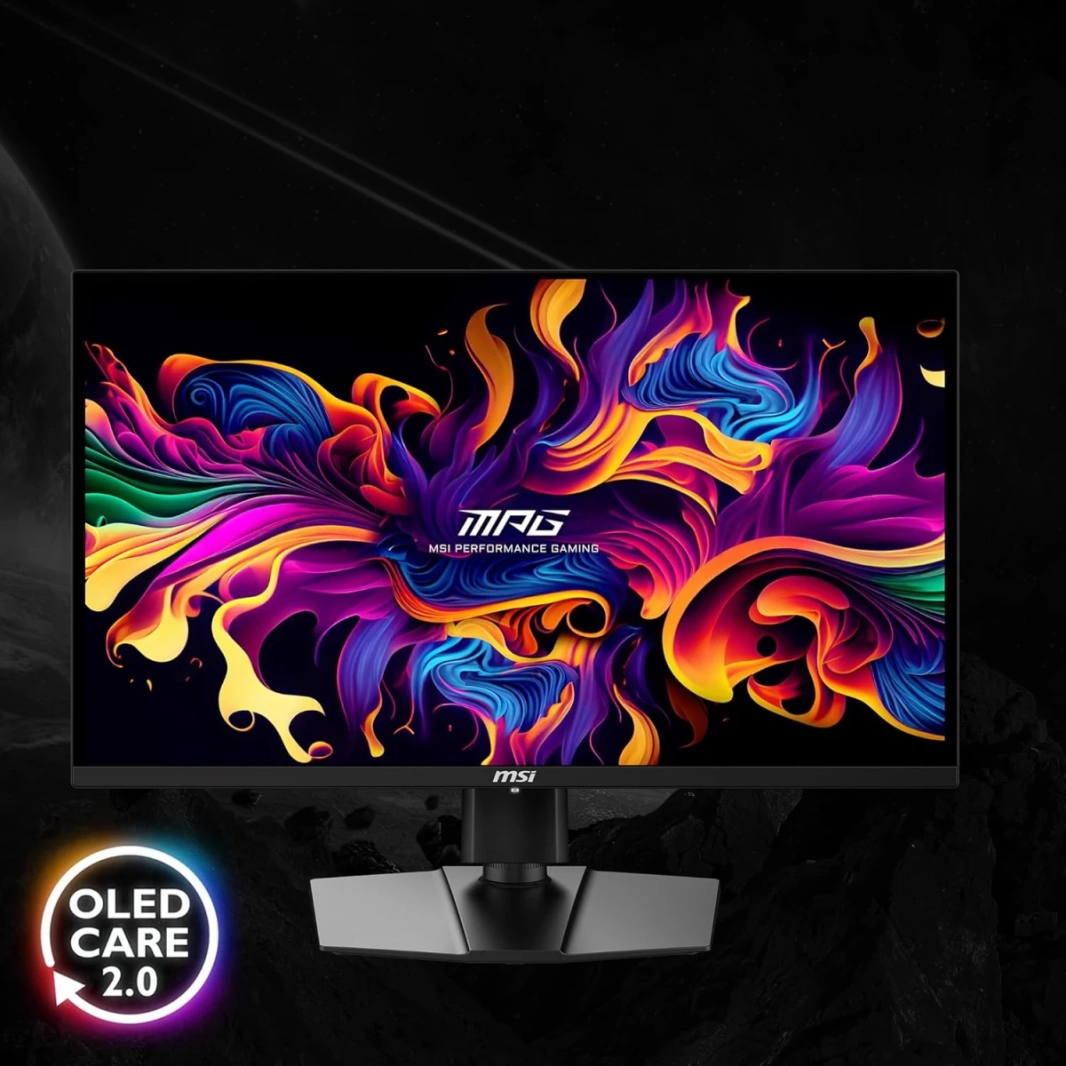 شاشة MSI MPG 321URX مقاس 32 بوصة QD-OLED مضادة للانعكاس بدقة 4K بمعدل تحديث 240 هرتز ووقت استجابة 0.03 مللي ثانية وتقنية HDR400 OLED Care 2.0 ومنفذ HDMI 2.1 Type-C بقدرة 90 وات وتقنية PD AMD FreeSync™