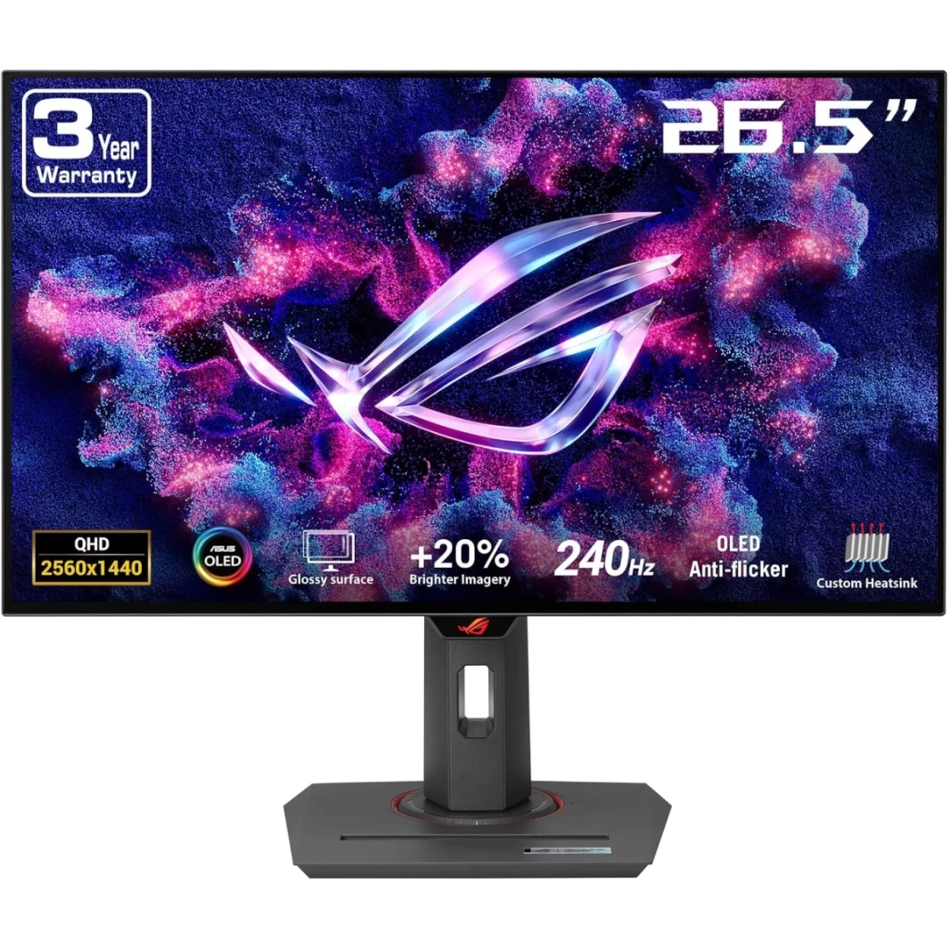 ASUS ROG Strix XG27AQDMG 27” OLED Glossy 2K 240Hz 0.03ms 99% DCI-P3 Anti-flicker ASUS OLED Care Uniform Brightness G-SYNC Compatible