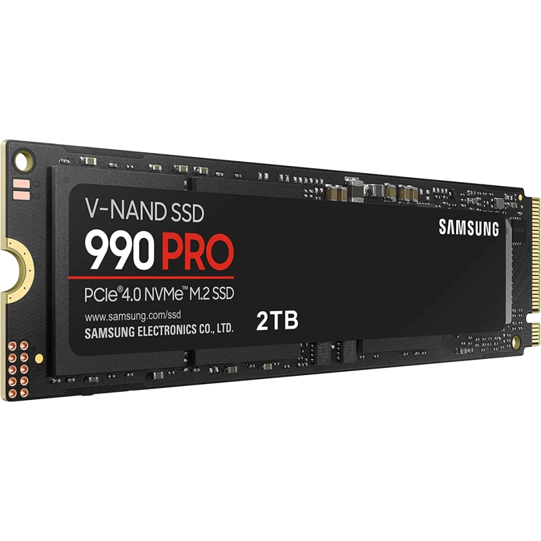 محرك أقراص الحالة الصلبة الداخلي Samsung 990 PRO 2TB PCIe 4.0 NVMe M.2 (2280) بسرعة تصل إلى 7450 ميجابايت/ثانية