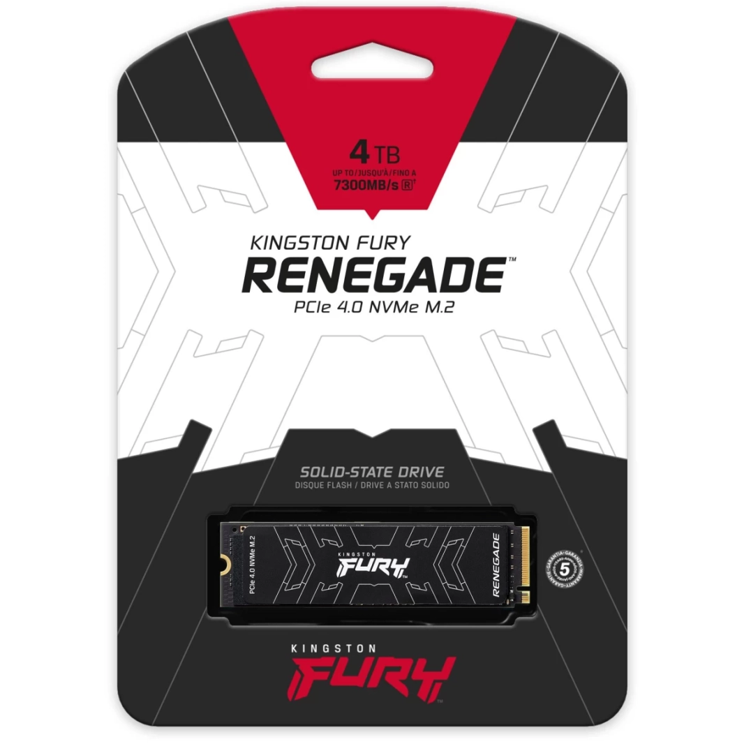 Kingston FURY Renegade 4TB PCIe 4.0 NVMe M.2 SSD بسرعة تصل إلى 7,300 ميجابايت/ثانية