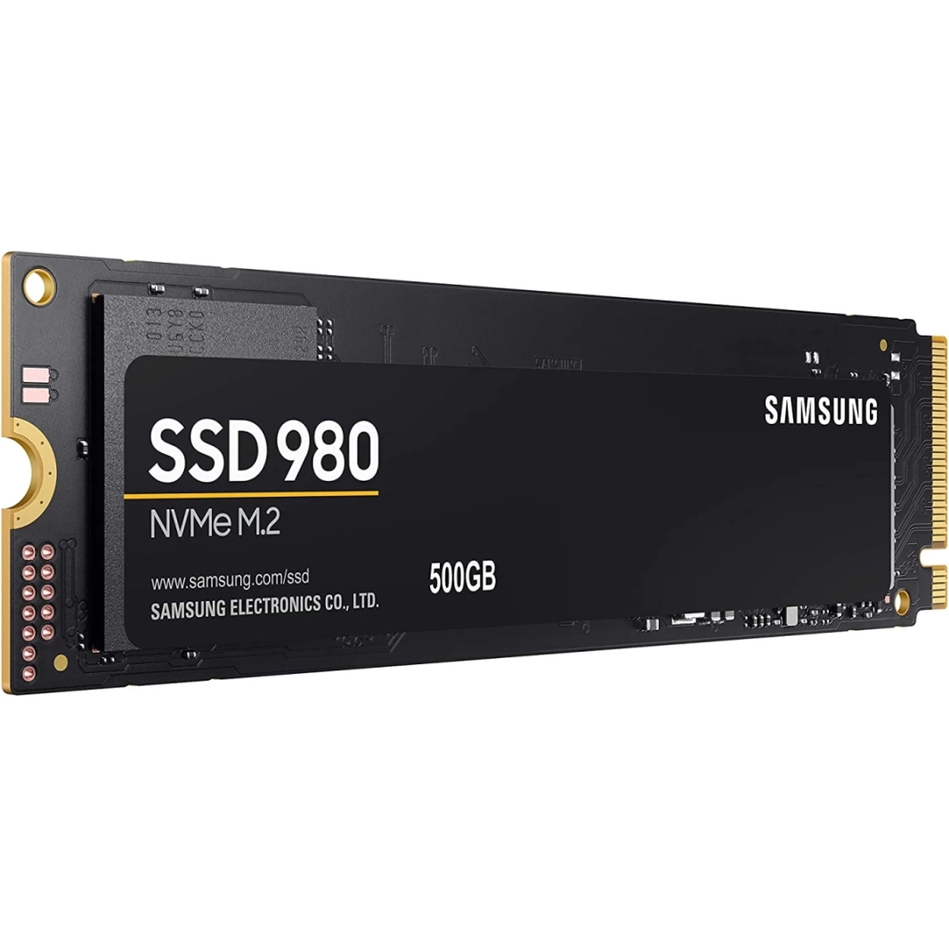 SAMSUNG 980 SSD 500GB PCle 3.0x4 NVMe M.2 2280 SSD للتخزين لأجهزة الكمبيوتر الشخصية وأجهزة الكمبيوتر المحمولة والألعاب بسرعات تصل إلى 3500 ميجابايت/ثانية