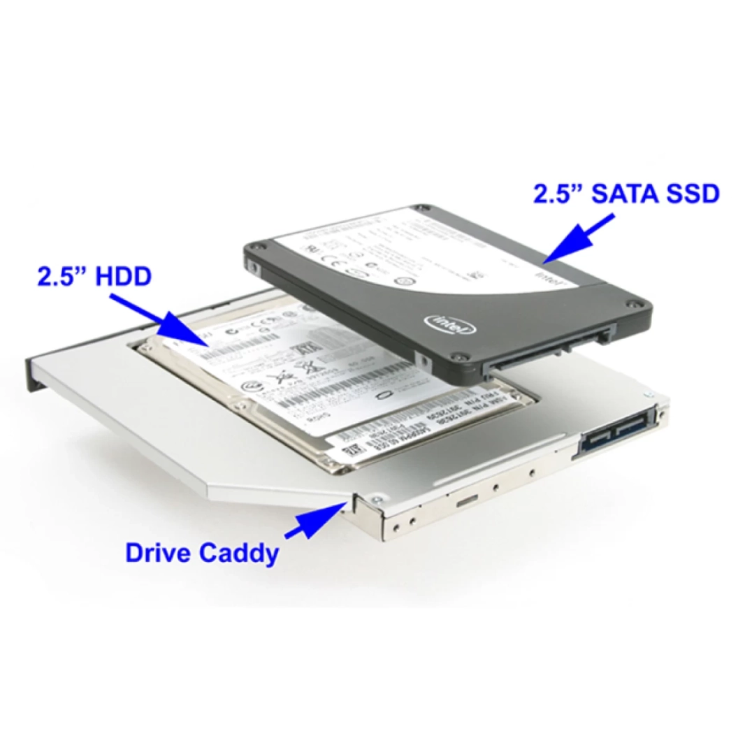Universal 9.0mm HDD Caddy For Laptop 2.5"
