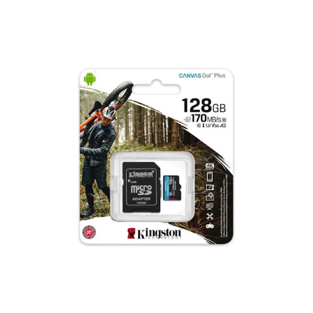Kingston Memory Card 128GB CANVAS GO PLUS microSD