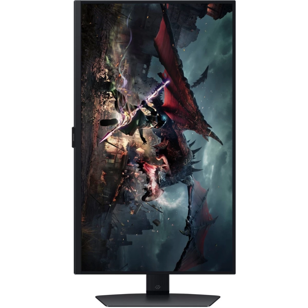 شاشة سامسونج الجديدة Odyssey G5 (G50D) مقاس 32 بوصة IPS 2K HDR400 بمعدل تحديث 180 هرتز ووقت استجابة 1 مللي ثانية وتقنية AMD FreeSync مع حامل قابل للتعديل - أسود