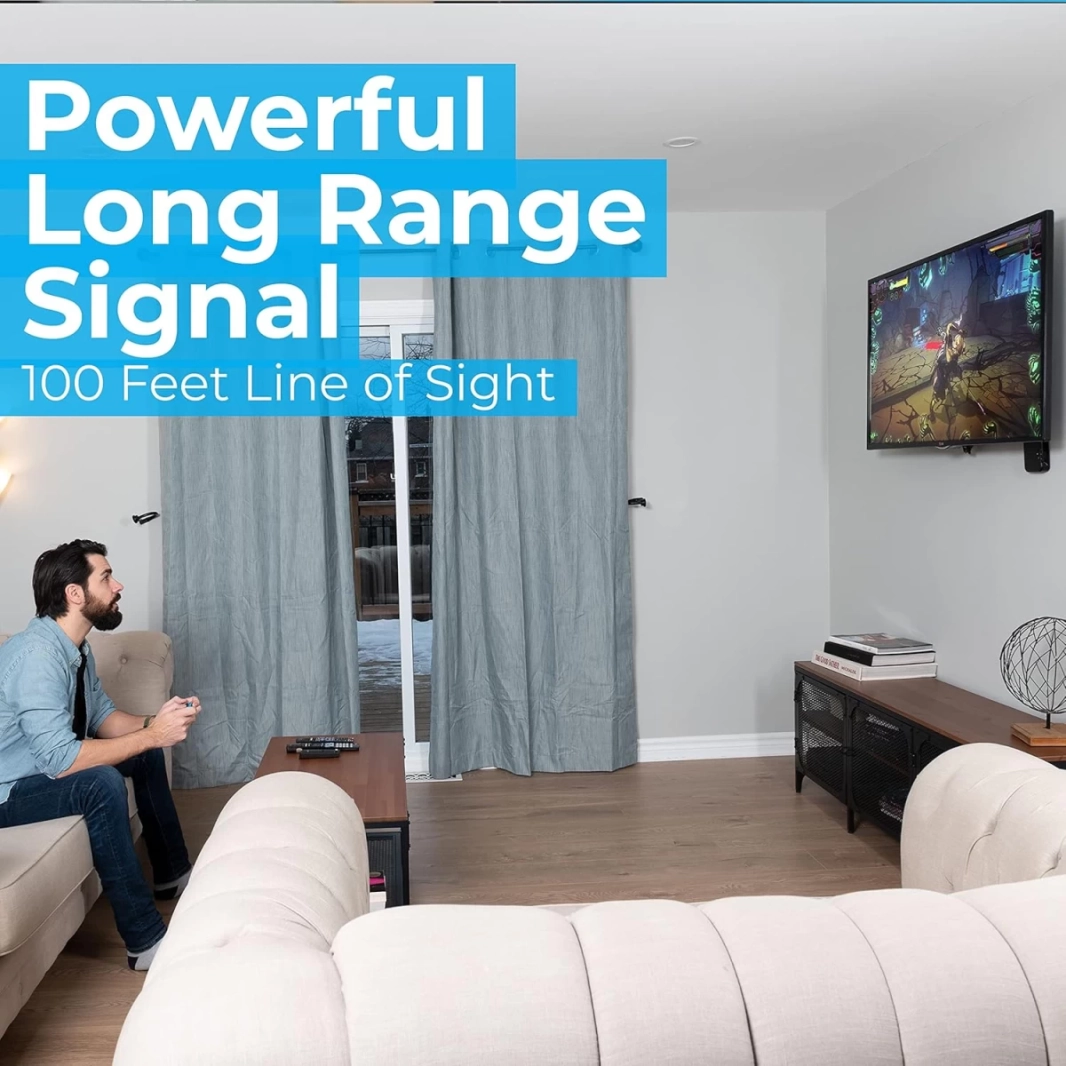جهاز إرسال واستقبال فيديو HDMI لاسلكي Aries Prime لبث فيديو ثلاثي الأبعاد عالي الدقة 1080 بكسل والصوت الرقمي من الكمبيوتر المحمول والكمبيوتر الشخصي والكابل وNetflix وYouTube وPS إلى HDTV/Projector