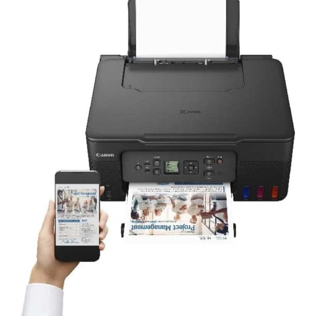 طابعة Canon PIXMA G3470 Series MegaTank اللاسلكية تطبع 6000 صفحة بالحبر الأسود (7600 في الوضع الاقتصادي) و7700 صفحة بالحبر الملون (8000 في الوضع الاقتصادي)