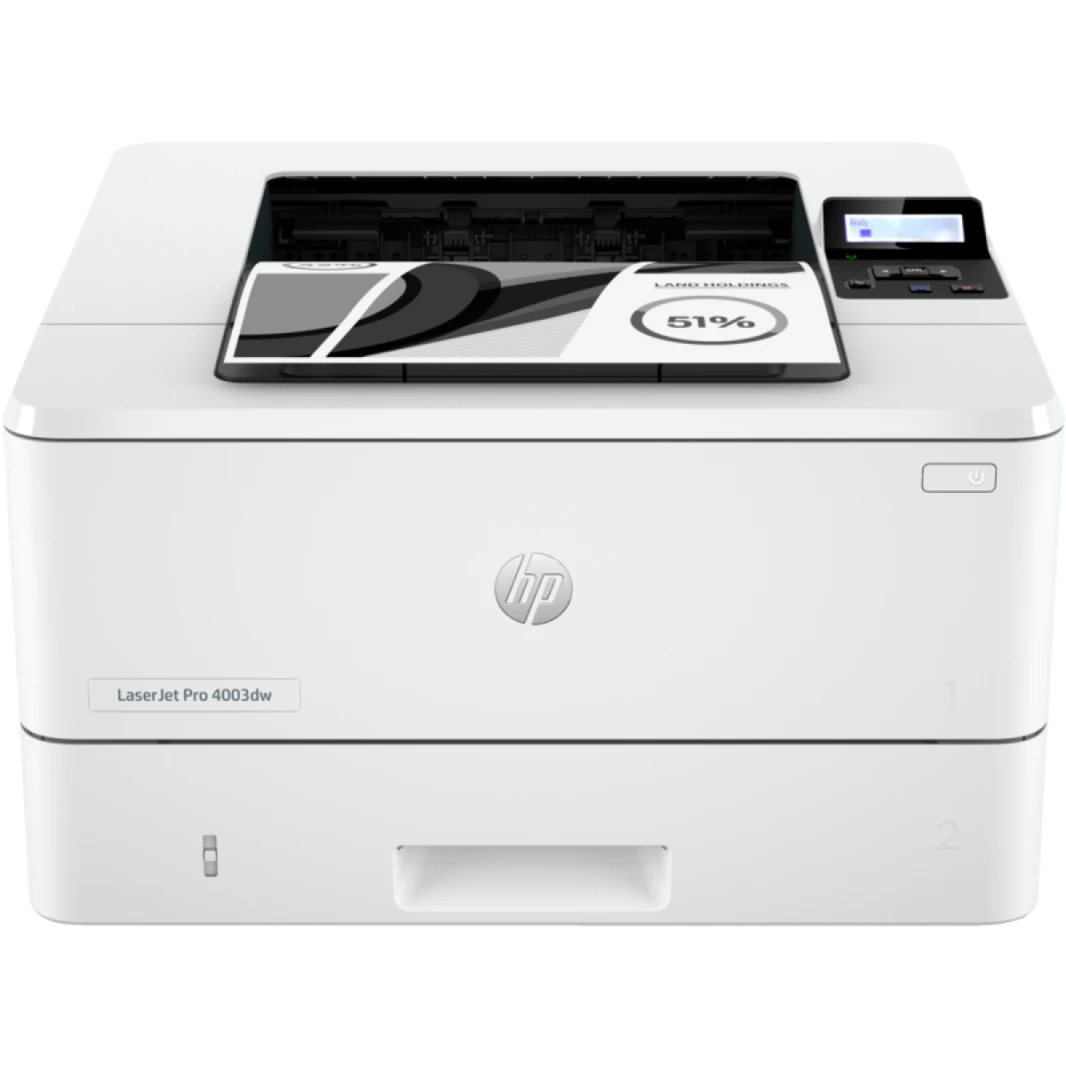 طابعة HP LaserJet Pro 4003dw (2Z610A) تصل سرعتها إلى 40 صفحة في الدقيقة، طباعة مزدوجة ولاسلكية، ضمان لمدة عام