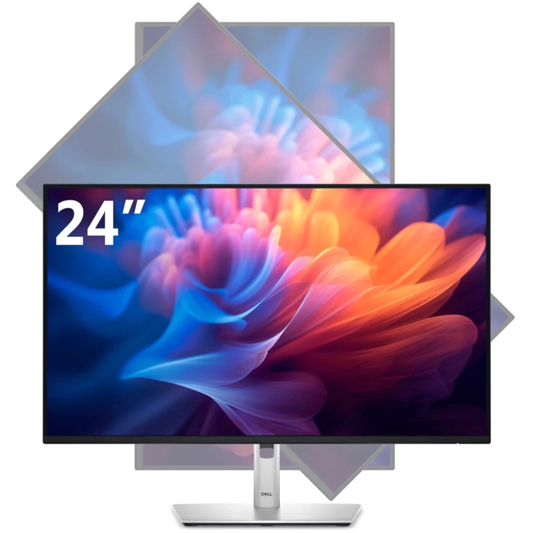 شاشة Dell P2425H (2024) 24 بوصة IPS Full HD 100Hz احترافية مع إمكانية اتصال واسعة النطاق (منفذ Display Port و HDMI و VGA و USB C و USB Hub)