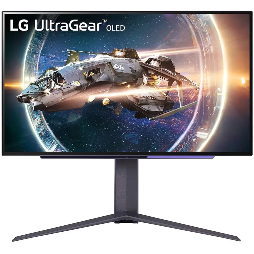 شاشة LG 27GR95QE-B UltraGear™ OLED مقاس 27 بوصة 2K HDR10 240 هرتز 0.03 مللي ثانية متوافقة مع G-SYNC مضادة للتوهج بنسبة 98.5% DCI-P3 - أسود