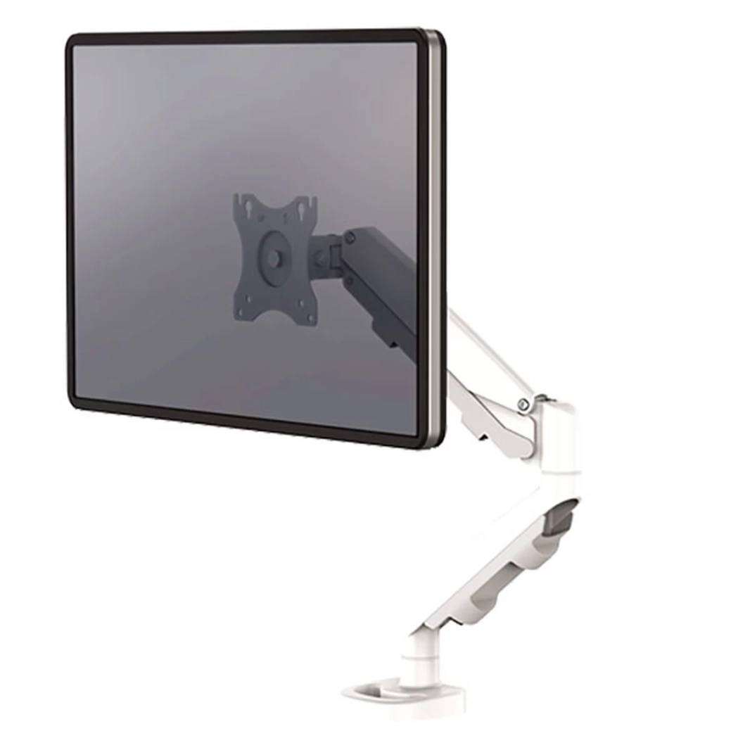 ذراع شاشة قابل للتعديل من Fellowes Platinum Series - أبيض