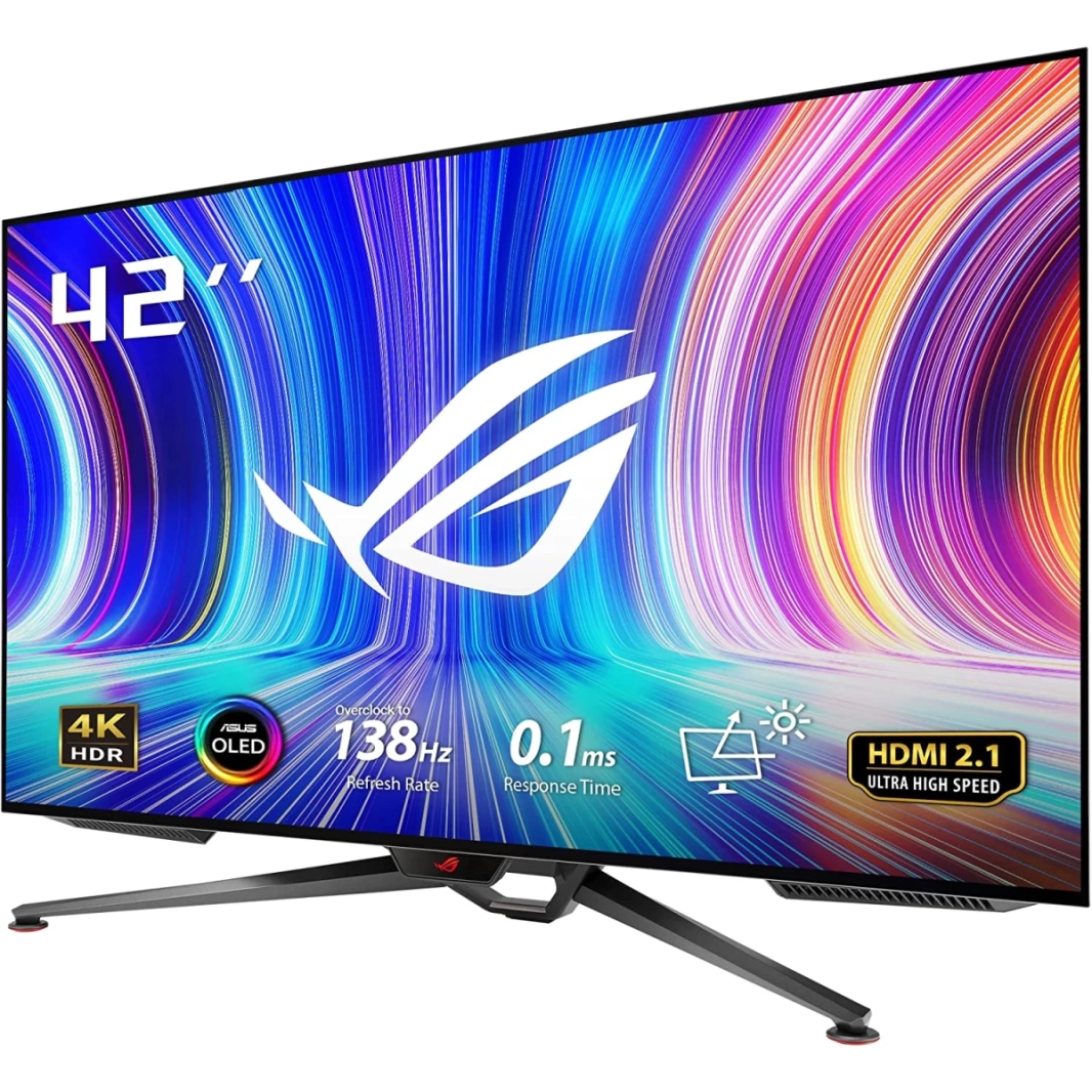 ASUS ROG Swift PG42UQ 42” 4K OLED 138Hz 0.1ms HDMI 2.1 True 10 bit DCI-P3 98% G-SYNC Compatible Console Ready & Remote Control