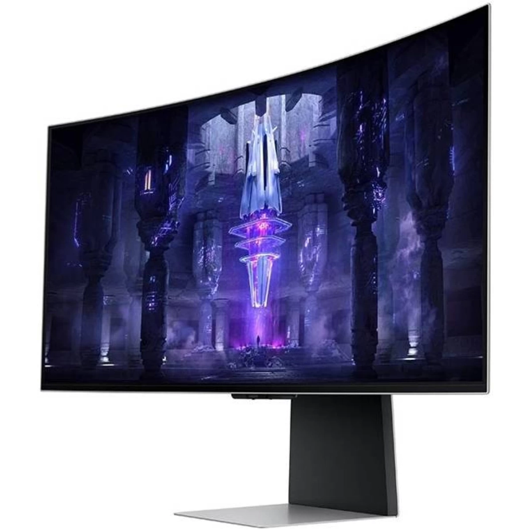 SAMSUNG Odyssey G8 34" OLED 3K Curved 175Hz 0.1ms HDR10 Smart Gaming Monitor w/ Speakers & USB C