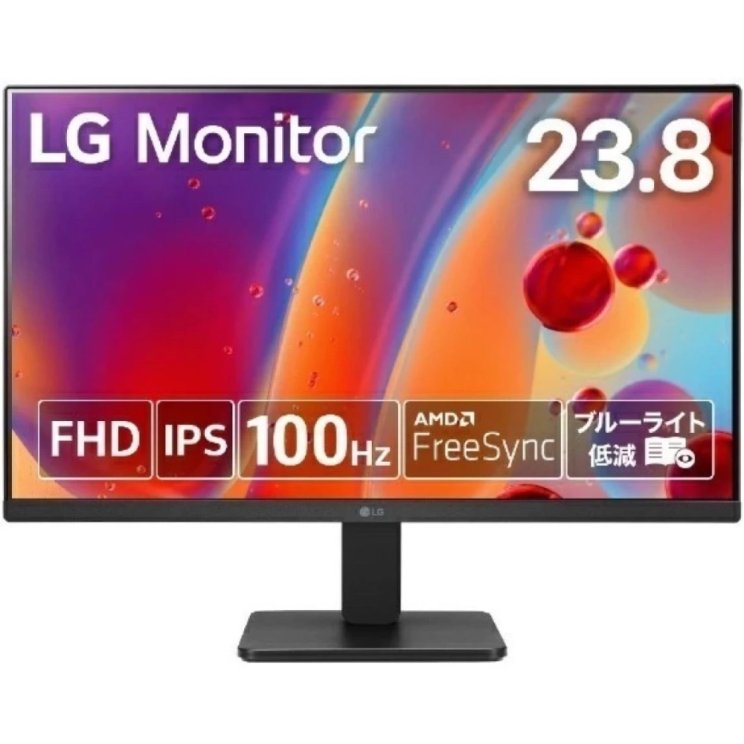 LG 24MR400 24" IPS Full HD 100Hz Borderless Design Enhanced Eye Protection AMD FreeSync HDMI & VGA Interface - Black