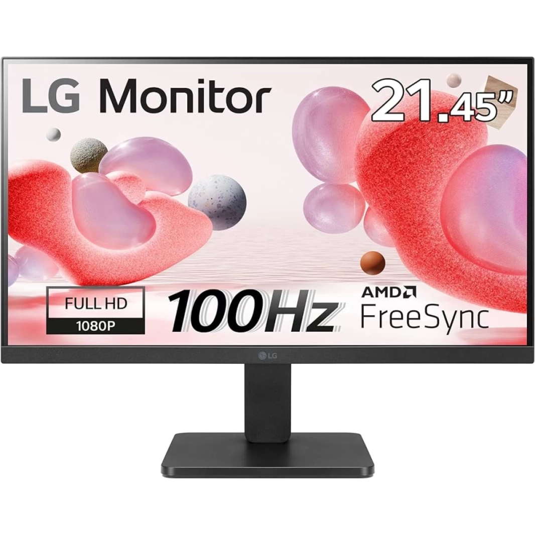 شاشة LG 22MR410 مقاس 21.5 بوصة عالية الدقة 100 هرتز VA معززة بحماية العين AMD FreeSync HDMI وVGA Interface - أسود