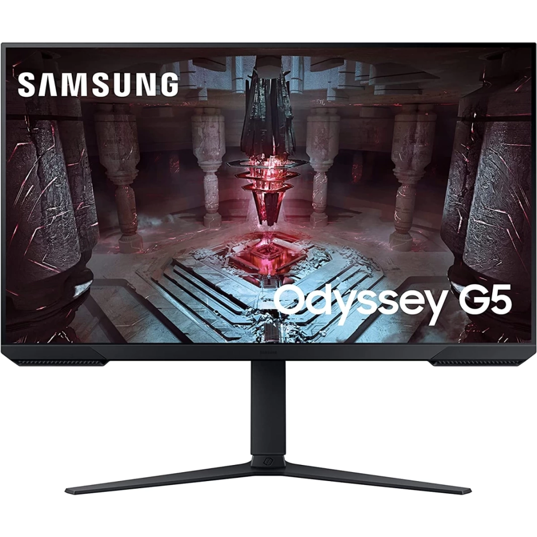 شاشة SAMSUNG Odyssey G5 G51C (2023) 2K HDR10 165 هرتز 1 مللي ثانية مسطحة سوداء معادل نقطة التصويب الافتراضية - أسود
