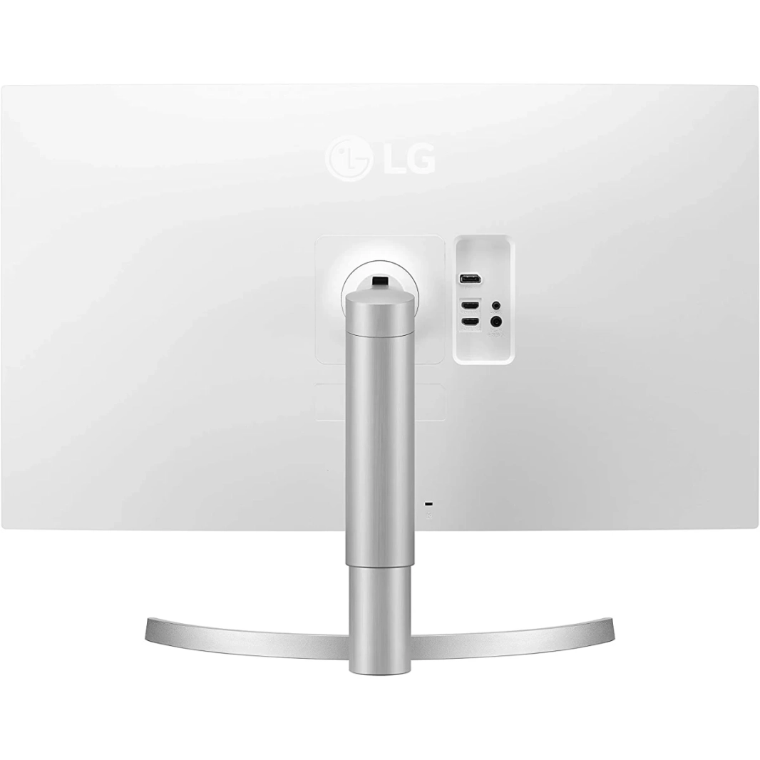 شاشة LG 32UN650-W مقاس 32 بوصة بدقة 4K وتقنية IPS HDR 10 DCI-P3 ونطاق ألوان 95% مع تصميم بدون حواف تقريبًا من 3 جوانب ومكبرات صوت مدمجة
