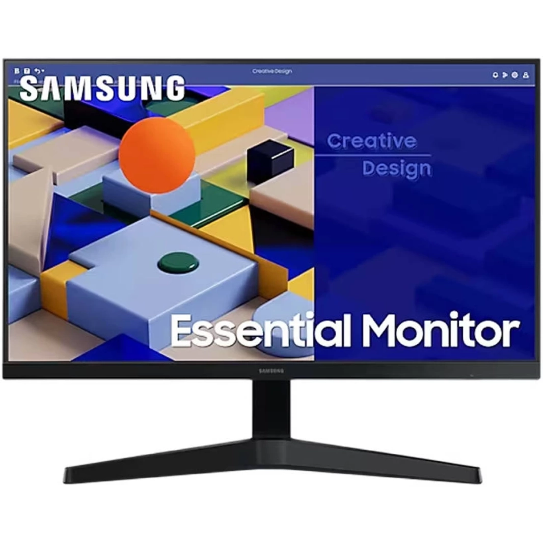 شاشة Samsung S3 (C310) مقاس 24 بوصة IPS Full HD Essential 75Hz AMD FreeSync HDMI & D-Sub Interface، أسود