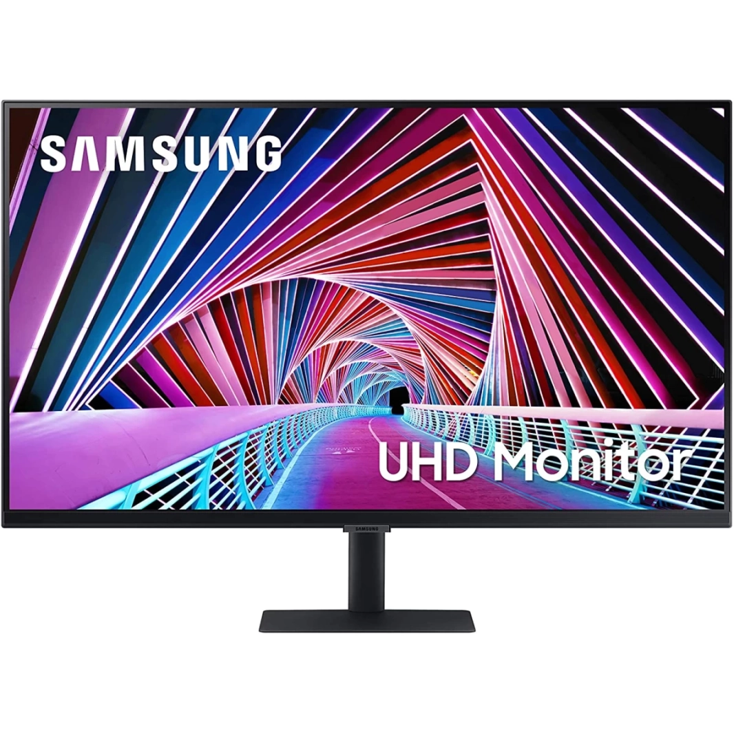 حامل قابل للتعديل لشاشة SAMSUNG S8 IPS 4K UHD HDR10 الذكية للعناية بالعين مقاس 27 بوصة مع USB C - أسود