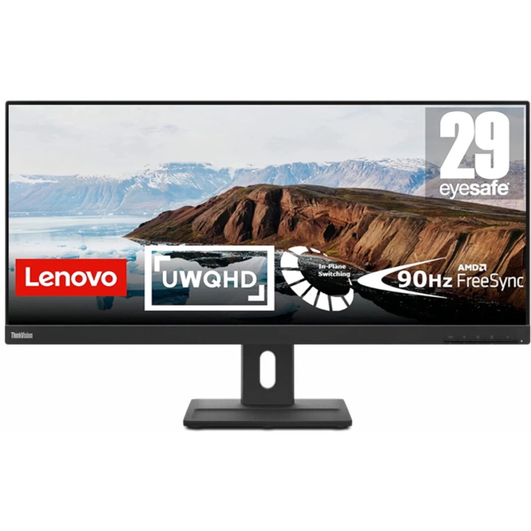 Lenovo ThinkVision E29w-20 29" IPS Ultra Wide 90Hz Built-in Speakers Adjustable Stand