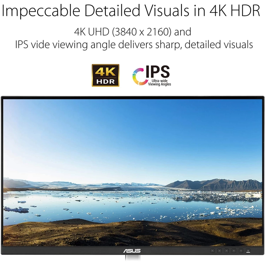 شاشة ASUS ProArt PA279CV مقاس 27 بوصة 4K HDR IPS 100% sRGB/Rec Calman Verified Eye Care قابلة للإمالة والدوران وتعديل الارتفاع
