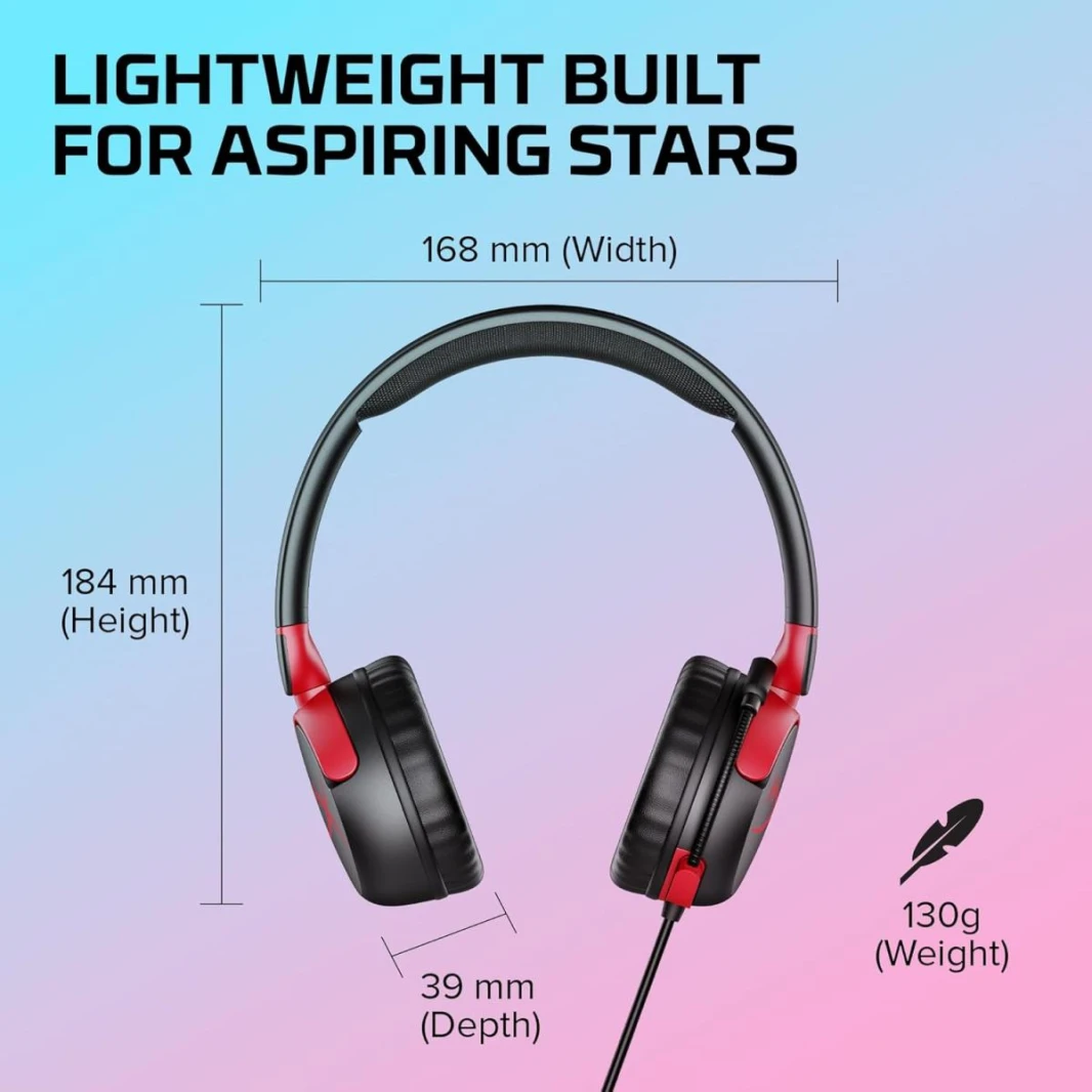 HP HyperX Cloud Mini Wired On Ear Headset 30 mm drivers Lightweight and comfortable Durable microphone with flip-to-mute - Black