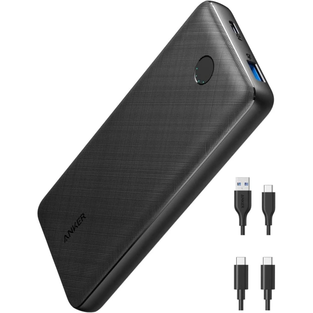 Anker PowerCore 20K Portable Fast Charger Power Bank 20,000mAh & USB-C & USB-A Output - Black