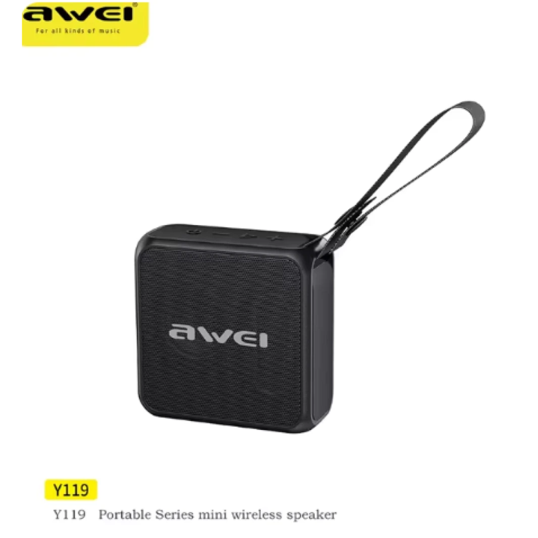مكبر صوت AWEI Y669 خارجي محمول مزود بتقنية البلوتوث 5.0 وصندوق صوت قوي للغاية وصوت محيطي ثلاثي الأبعاد ومكبرات صوت متصلة