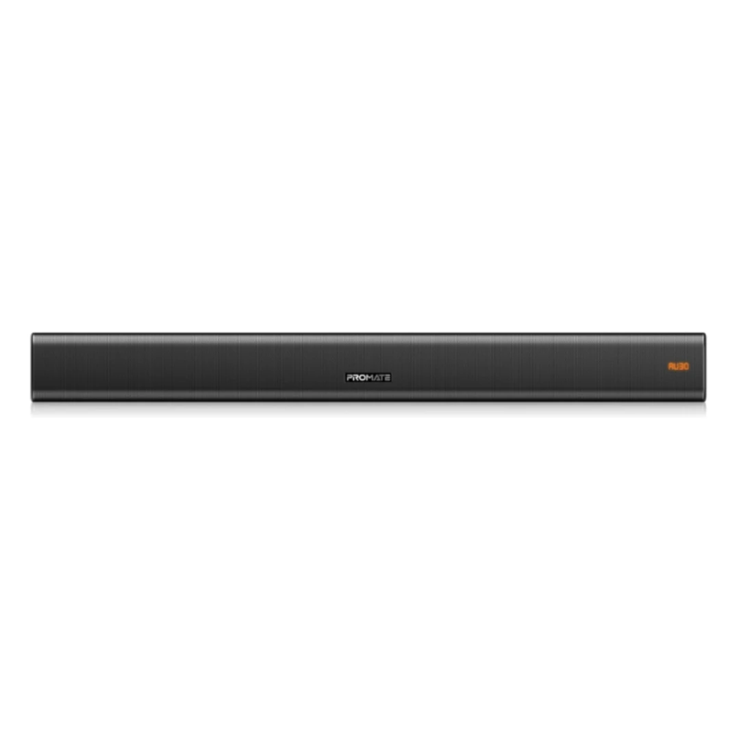 مكبر صوت Promate StreamBar-30 Soundbar، مكبر صوت بلوتوث عالي الدقة بقوة 30 وات مع مضخم صوت 10 وات، إقران متعدد النقاط، جهاز تحكم عن بعد