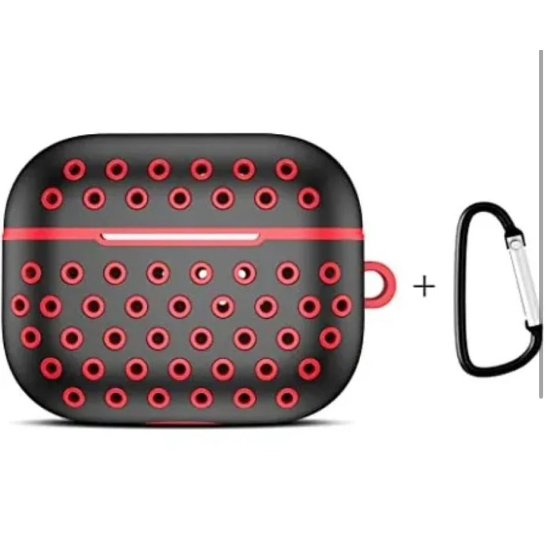 AirPods Case Pro with hook - Red & Black