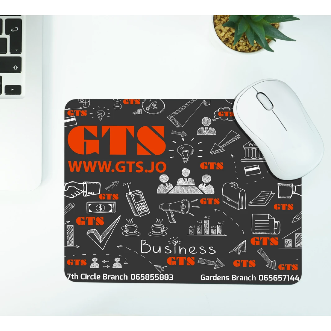 وسادة ماوس GTS بقاعدة مطاطية غير قابلة للانزلاق مقاس 21 سم × 26 سم للكمبيوتر المحمول
