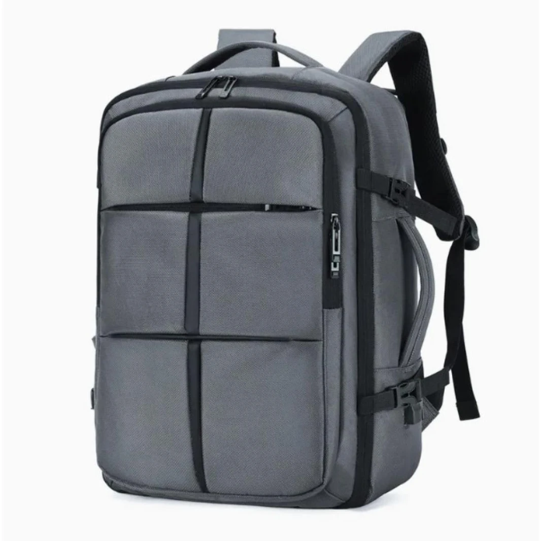 Backpack Large Capacity Expandable Backpack Multifunction USB Charging  Business Bag For Laptop Up to 17.6" Luggage Bag - Gray
