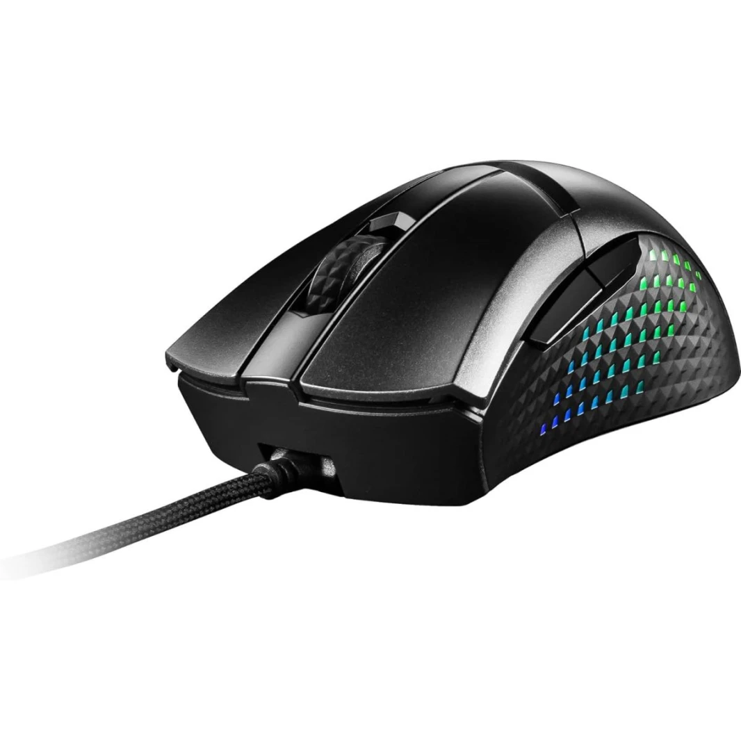ماوس ألعاب لاسلكي خفيف الوزن MSI Clutch GM51 وقاعدة شحن، مستشعر بصري بدقة 26 ألف نقطة في البوصة، 2.4 جيجاهرتز وبلوتوث، ومفاتيح Omron بطول 60 مترًا، وشحن سريع و5 أزرار قابلة للبرمجة