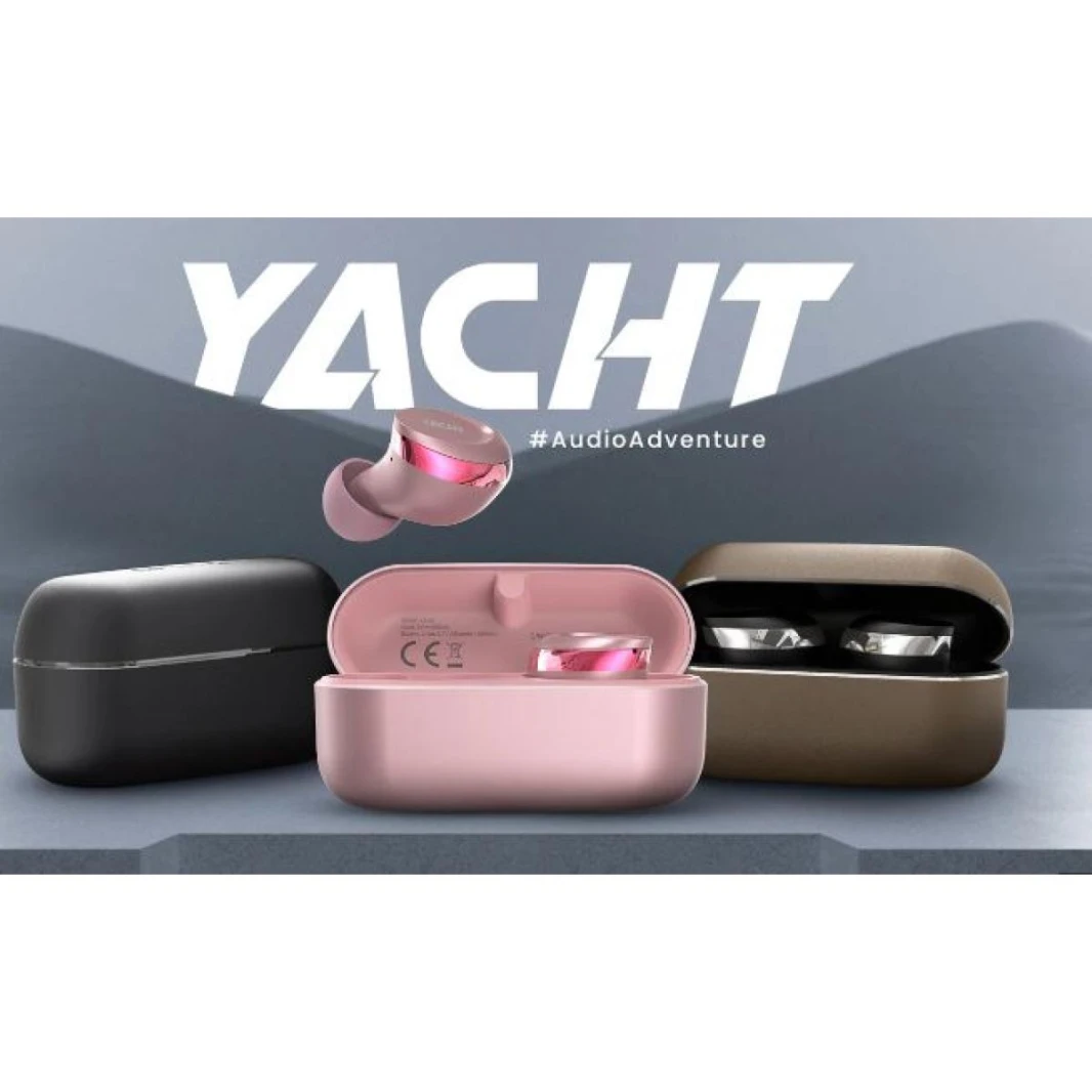 HiFuture Yacht True Wireless Bluetooth Earphone TWS Earbuds ENC Metallic Case Qualcomm APTX Type C Superior Sound and Bass CVC 8.0 Comfort Fit IPX7 - Black Gold