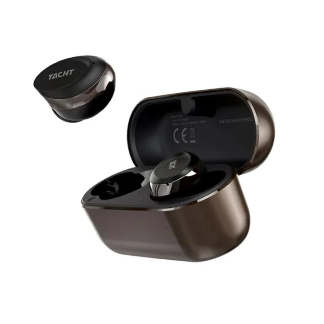 HiFuture Yacht True Wireless Bluetooth Earphone TWS Earbuds ENC Metallic Case Qualcomm APTX Type C Superior Sound and Bass CVC 8.0 Comfort Fit IPX7 - Black Gold