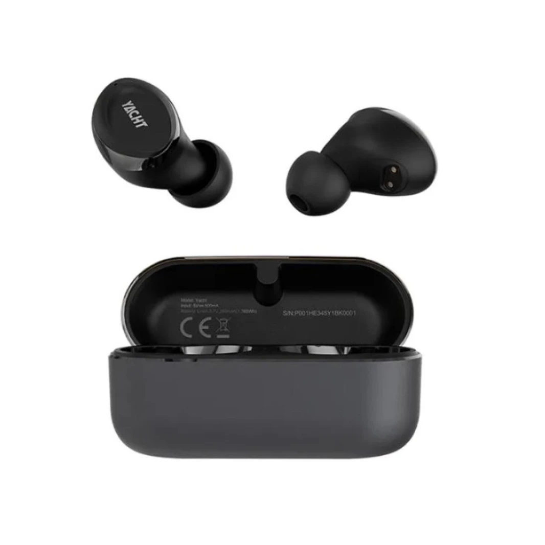 سماعات أذن HiFuture Yacht True Wireless Bluetooth TWS Earbuds ENC Metallic Case Qualcomm APTX Type C Superior Sound and Bass CVC 8.0 Comfort Fit IPX7 - أسود