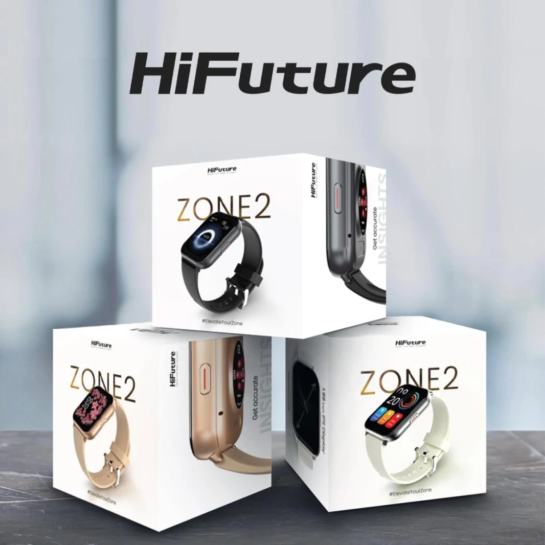 ساعة ذكية HiFuture ZONE 2 بشاشة 1.96 بوصة، مكالمات بلوتوث، مقاومة للماء IP68، معدل ضربات قلب حقيقي على مدار الساعة طوال أيام الأسبوع ومستشعر أكسجين الدم حتى 7 أيام من الاستخدام اليومي، أكثر من 100 وضع
