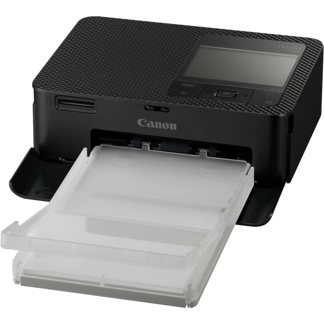 طابعة الصور اللاسلكية المدمجة Canon SELPHY CP1500 مع شاشة مدمجة مقاس 3.5 بوصة لتحرير وإضافة تأثيرات الفلتر - أسود